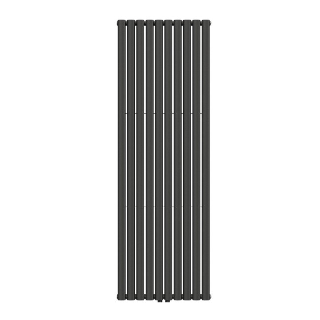 Вертикальный радиатор отопления NAVIN Ellipse Double  600х1800-10 (50 мм), anticor, черный муар