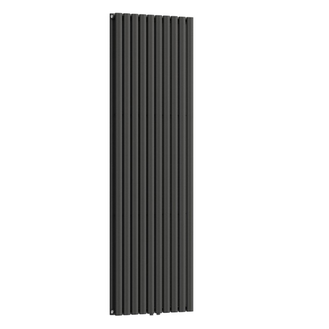 Вертикальный радиатор отопления NAVIN Ellipse Double  600х1800-10 (50 мм), anticor, черный муар