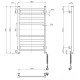Полотенцесушитель Domingo Axis 480x800 правый белый (164 Вт)