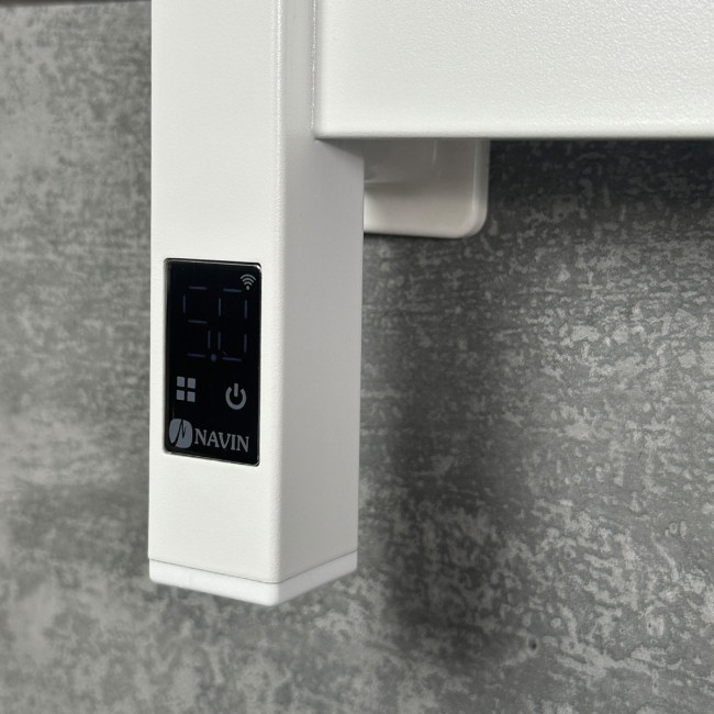 Електрична рушникосушка NAVIN Largo 1100х500 Sensor з Wi-Fi, широка правобічна, білий оксамит