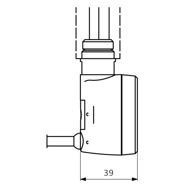 ТЭН для полотенцесушителя TERMA MOA 600W, белый
