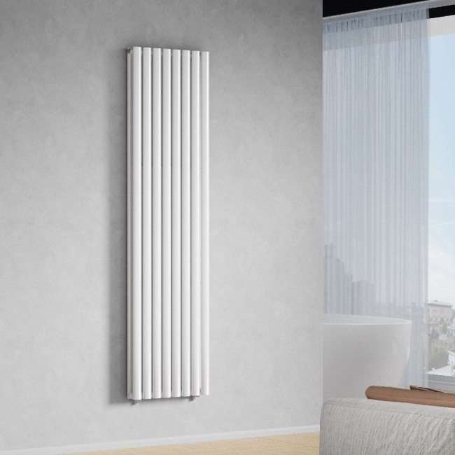Вертикальный радиатор Ellipse Double 480х1800-8, anticor, белый