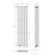 Вертикальный радиатор Ellipse Double 480х1800-8, anticor, черный муар