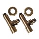 Кран угловой для полотенцесушителей Raftec 1/2"х1/2" удлиненный, бронза, 2шт.