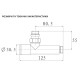 Кран угловой для полотенцесушителей Raftec 1/2"х1/2" удлиненный, бронза, 2шт.