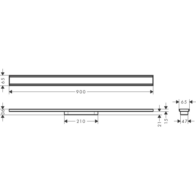 Монтажный комплект для установки hansgrohe RainDrain Original 900 мм 56199800