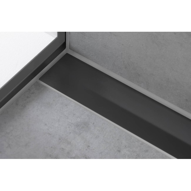 Внешняя часть слива hansgrohe для душа 700 мм RainDrain Flex Wall 56050340 черный матовый хром