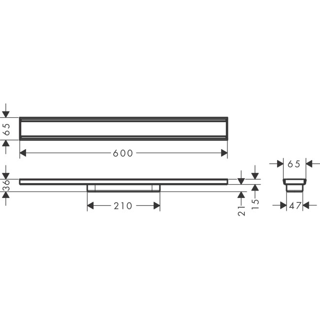 Монтажный комплект для установки hansgrohe RainDrain Original 600 мм 56196800