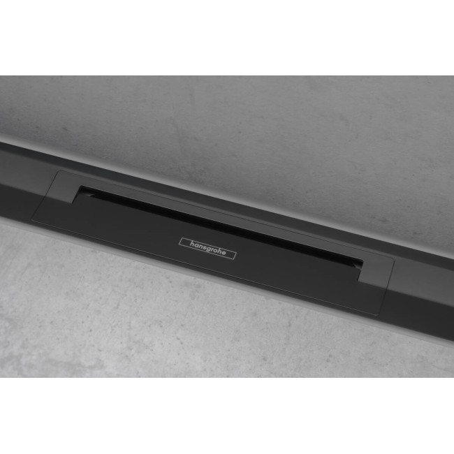 Внешняя часть слива hansgrohe для душа 800 мм RainDrain Flex Wall 56051340 черный матовый хром