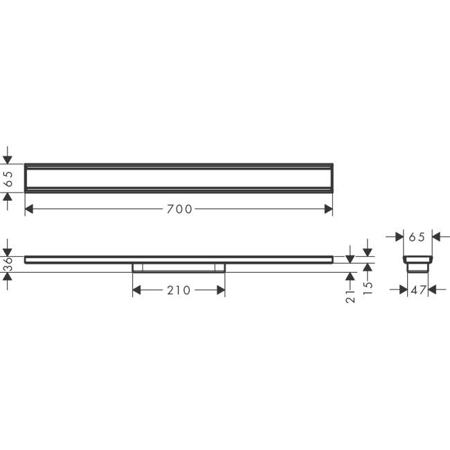 Монтажный комплект для установки hansgrohe RainDrain Original 700 мм 56197800
