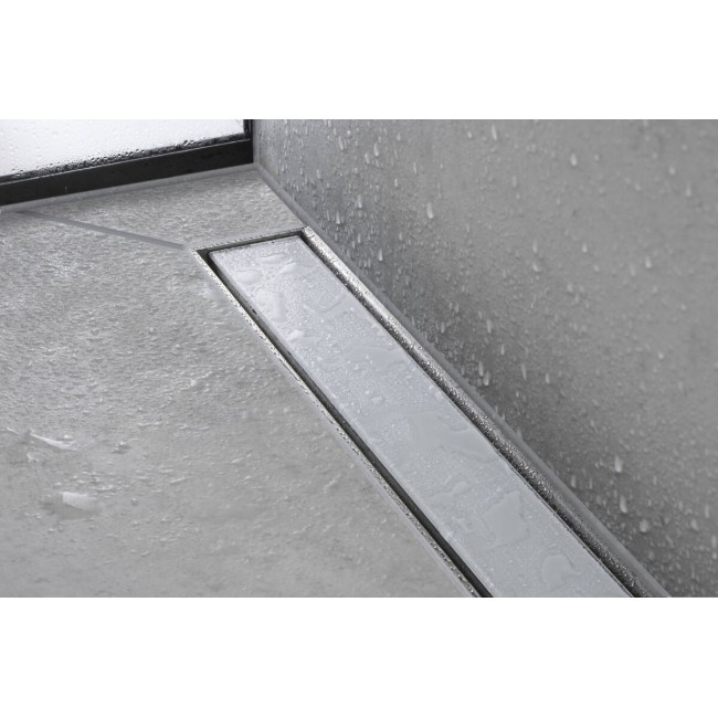 Внешняя часть слива hansgrohe для душа 800 мм RainDrain Match 56038450, белый глянец