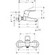 Змішувач hansgrohe Focus для раковини, настінний, хром 31923000