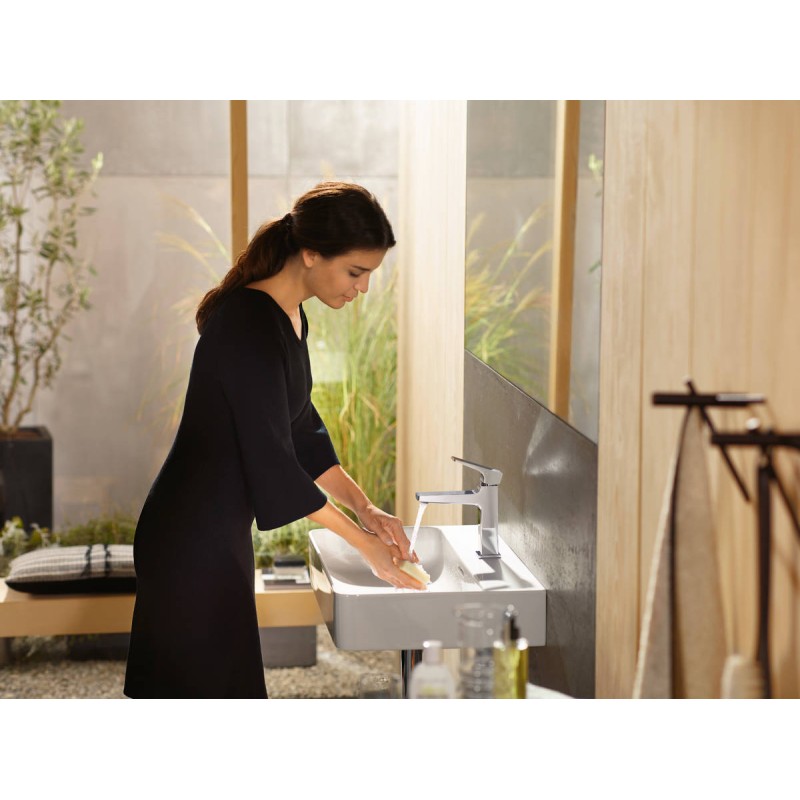 Змішувач hansgrohe Metropol для раковини із зливним клапаном Push-Open 32507670 чорний матовий