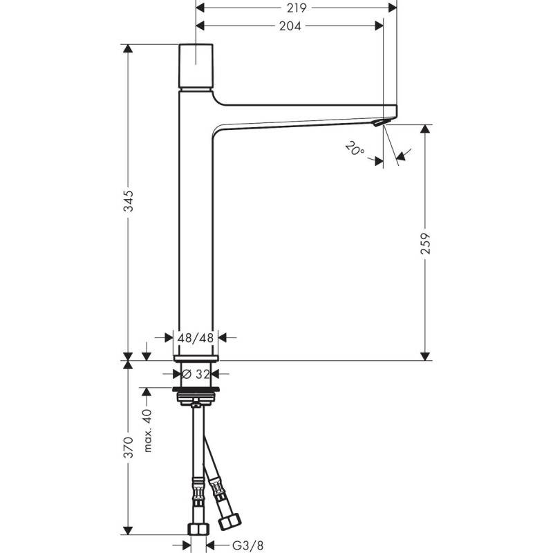 Змішувач hansgrohe Metropol для раковини 32572000