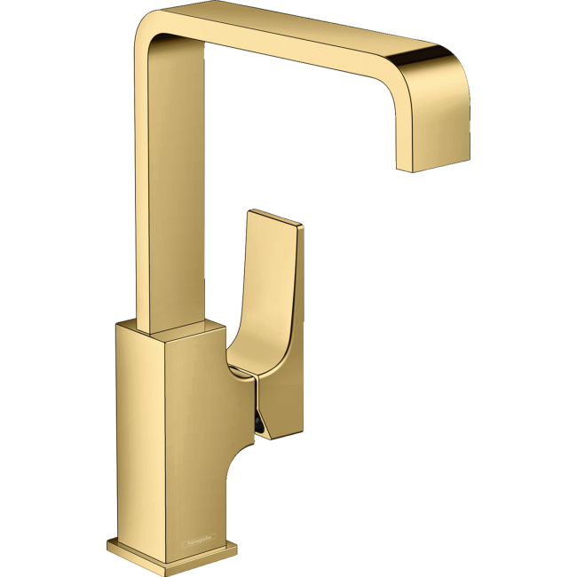 Смеситель hansgrohe Metropol для раковины со сливным клапаном Push-Open 32511990 золото