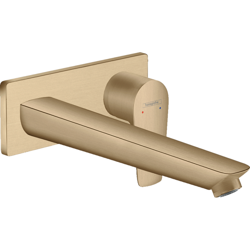 Змішувач для раковини hansgrohe Talis E настінний з довгим виливом, бронза матовий 71734140