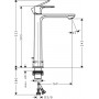 Змішувач hansgrohe Rebris E CoolStart EcoSmart+ для раковини зі зливним гарнітуром, хром 72591000