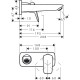 Змішувач hansgrohe Logis для раковини настінний, хром 71220000