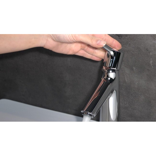 Змішувач hansgrohe Talis S для раковини з середнім виливом і зливним гарнітуром, хром 72020000