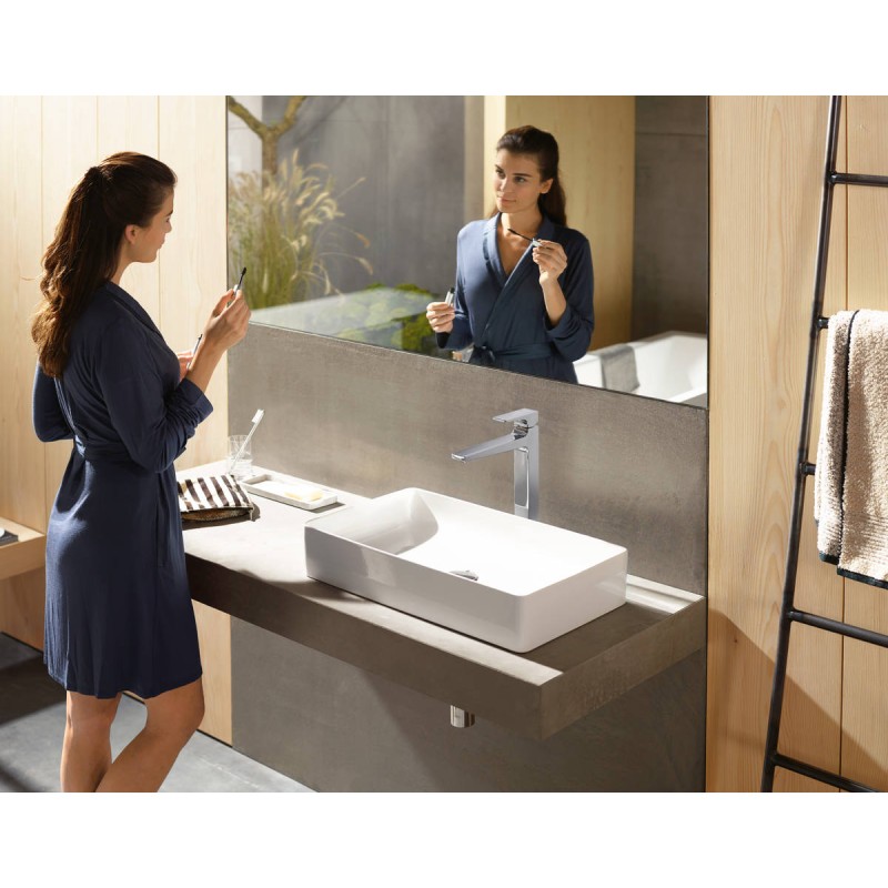 Змішувач hansgrohe Metropol для раковини із зливним клапаном Push-Open 32512670 чорний матовий