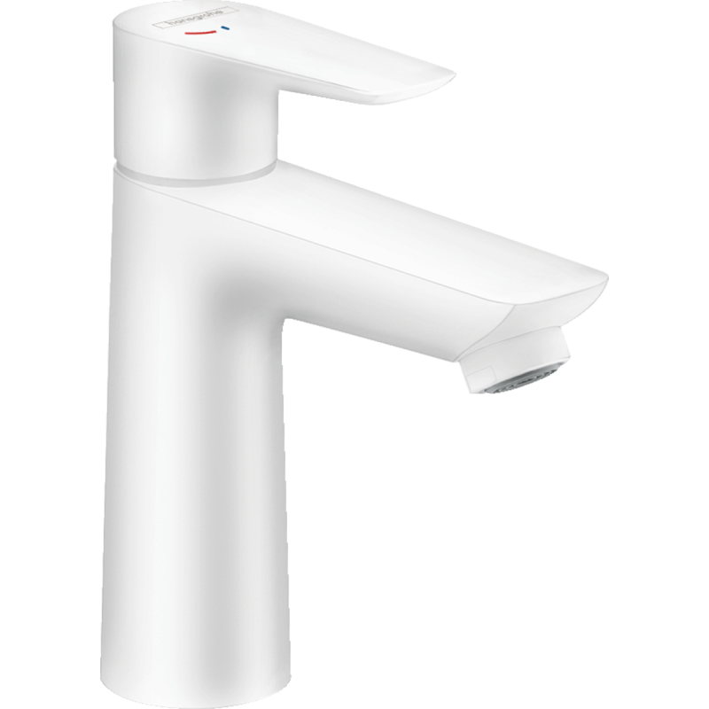 Змішувач hansgrohe Talis E для раковини 110 CoolStart із зливним гарнітуром, білий матовий 71713700