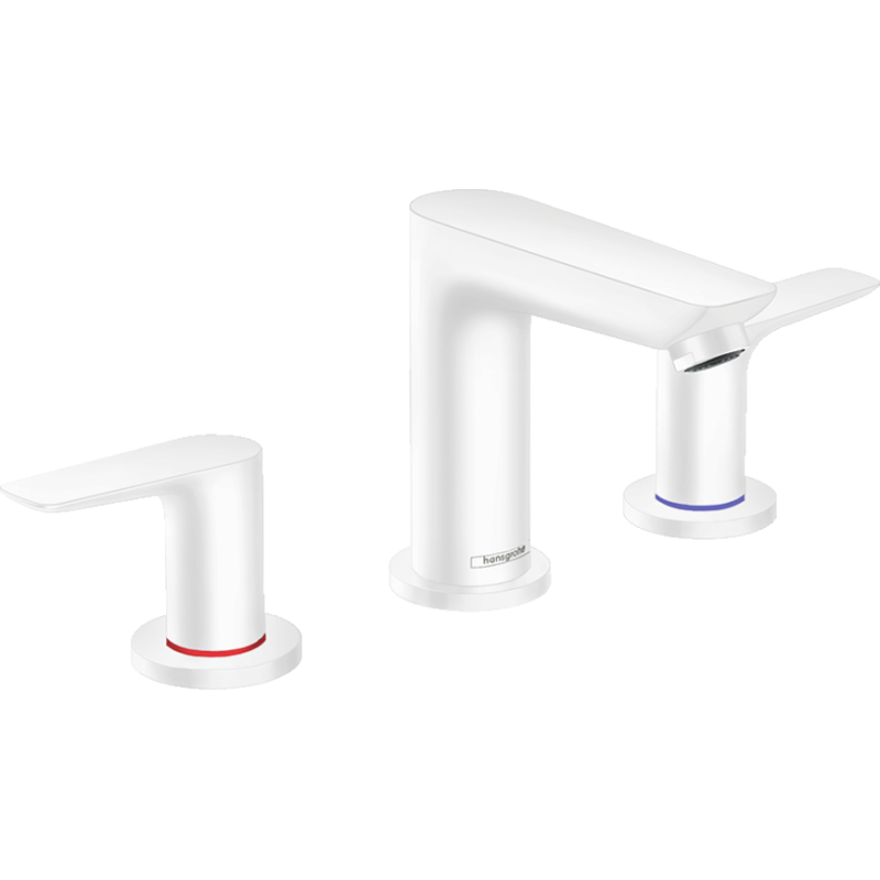 Змішувач hansgrohe Talis E на три отвори з донним клапаном, білий матовий 71733700