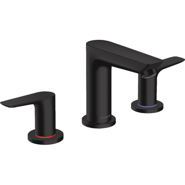 Змішувач hansgrohe Talis E на три отвори з донним клапаном, чорний матовий 71733670