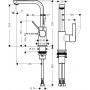 Змішувач hansgrohe Metris S для раковини з поворотним виливом та зливним клапаном Push-Open, хром 31161000