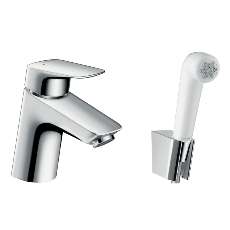 Змішувач hansgrohe Logis для раковини з гігієнічним душем, хром 71290000