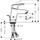 Змішувач hansgrohe Logis для раковини із зливним гарнітуром, хром 71070000