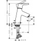 Змішувач hansgrohe Talis S для раковини з низьким виливом і зливним гарнітуром, хром 72010000