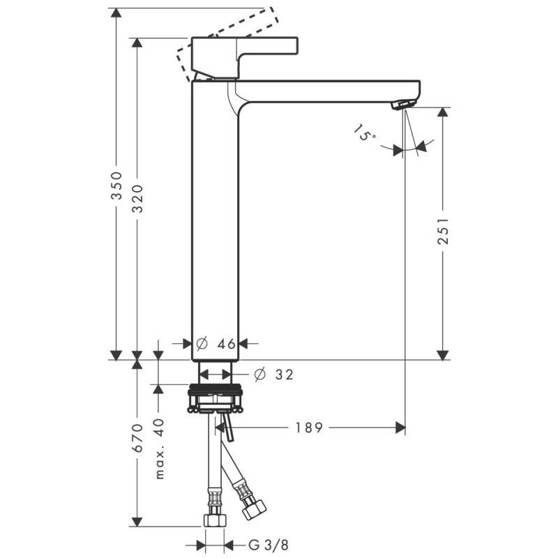 Змішувач hansgrohe Metris S 31023000