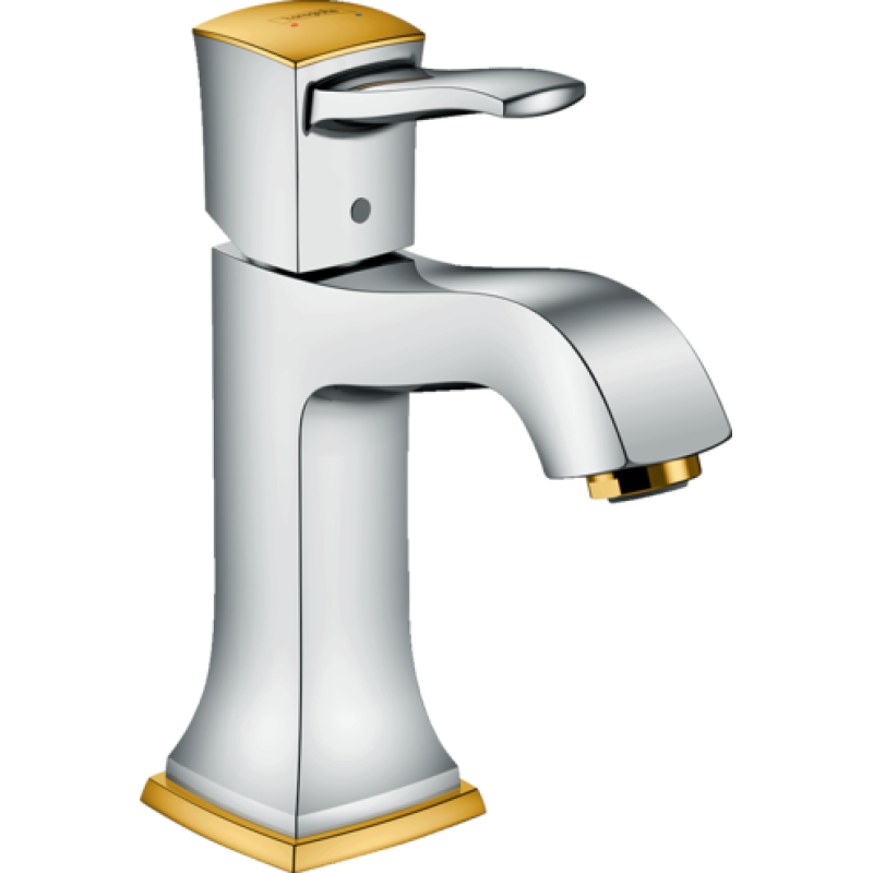 Змішувач hansgrohe Metropol Classic 110 з донним клапаном 31300090 хром/золото