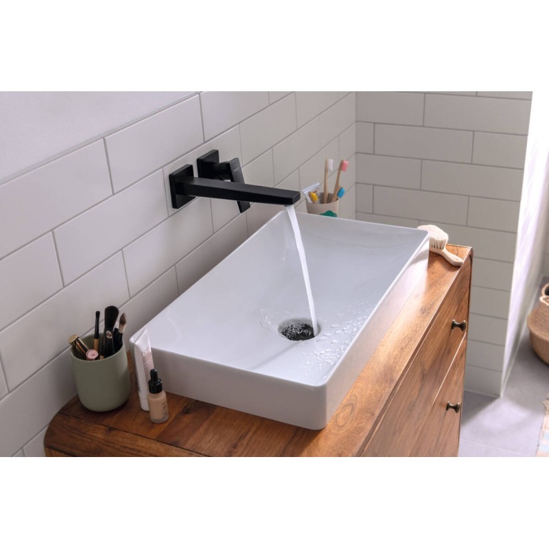 Змішувач hansgrohe Metropol для раковини настінний, чорний матовий 32526670