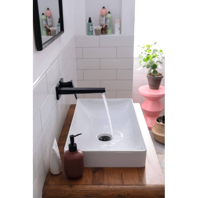 Змішувач  hansgrohe Metropol для раковини настінний, чорний матовий 32526670