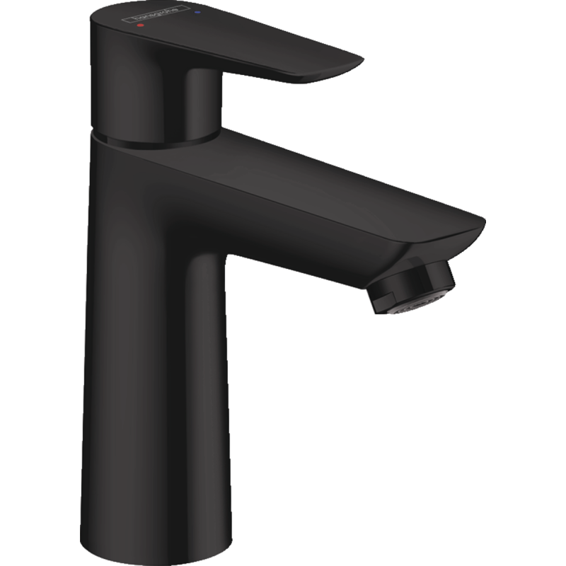 Змішувач hansgrohe Talis E для раковини із середнім виливом і зливним гарнітуром, чорний матовий 71710670