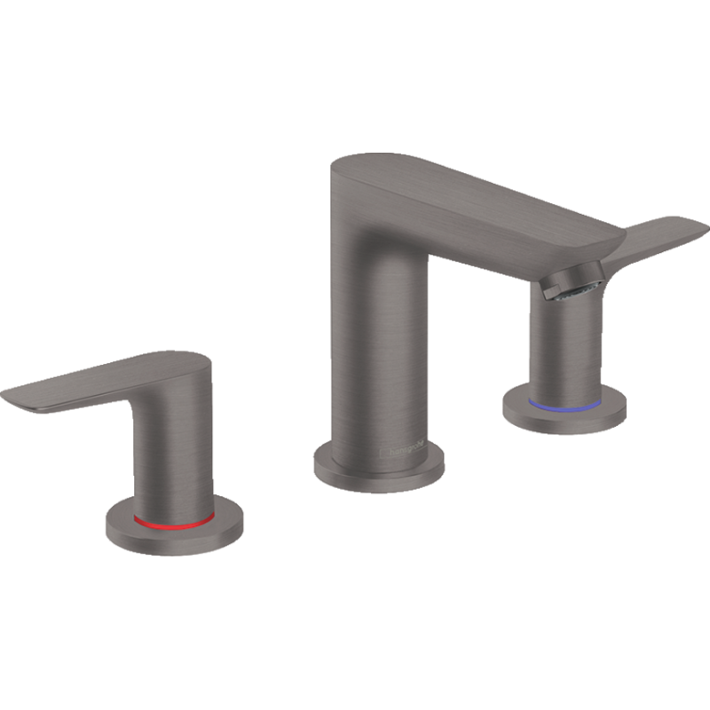 Змішувач hansgrohe Talis E на три отвори з донним клапаном, матовий чорний хром 71733340