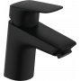 Змішувач hansgrohe Logis для раковини із зливним клапаном Push-Open, чорний матовий 71077670