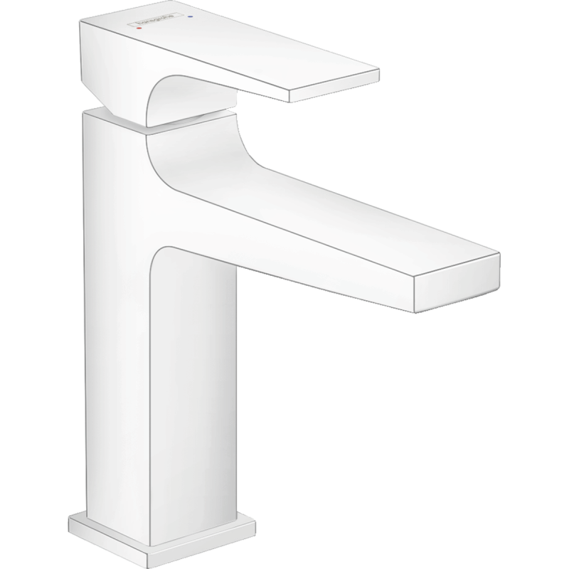 Змішувач hansgrohe Metropol для раковини із зливним клапаном Push-Open 32507700 білий матовий