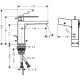 Змішувач hansgrohe Tecturis E CoolStart EcoSmart+ для раковини зі зливним гарнітуром, чорний матовий 73014670