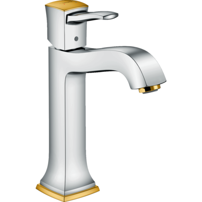 Змішувач hansgrohe Metropol Classic для раковины з донним клапаном 31302090 хром/золото