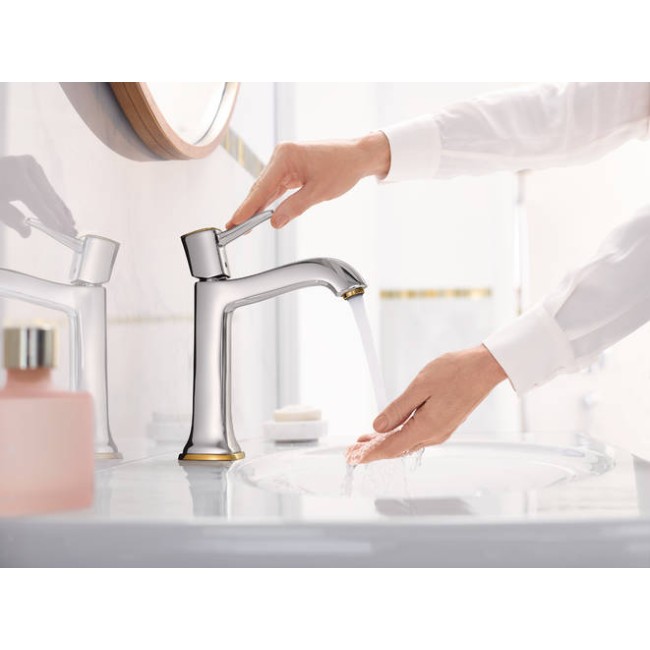 Змішувач hansgrohe Metropol Classic для раковины з донним клапаном 31302090 хром/золото