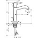 Змішувач hansgrohe Metropol Classic для раковины з донним клапаном 31302090 хром/золото