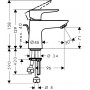 Змішувач hansgrohe Talis E для раковини, для водонагрівачів відкритого типу, із зливним набором, хром 71707000