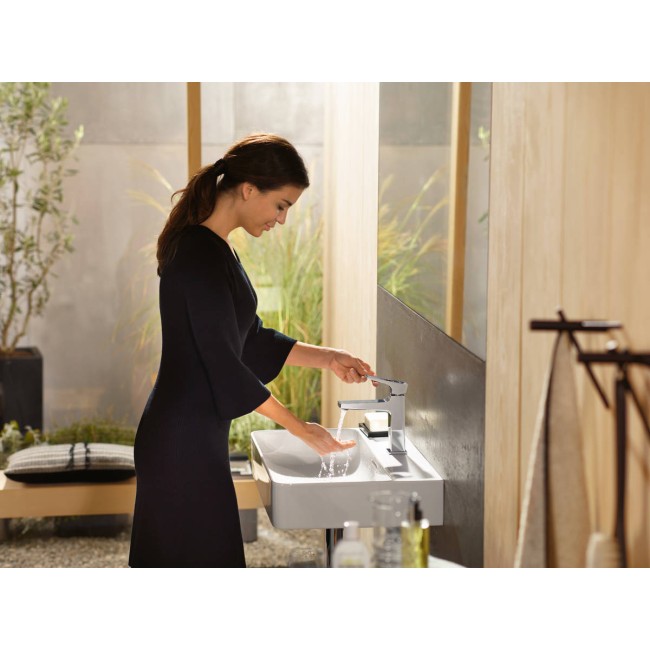 Смеситель hansgrohe Metropol для раковины со сливным клапаном Push-Open 74507000