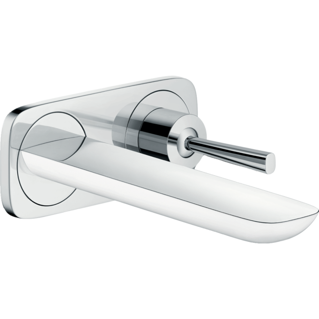 Змішувач hansgrohe PuraVida для раковини настінний, білий / хром 15084400