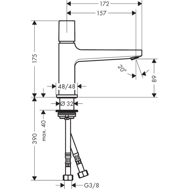 Смеситель hansgrohe Metropol для раковины 32570000, хро