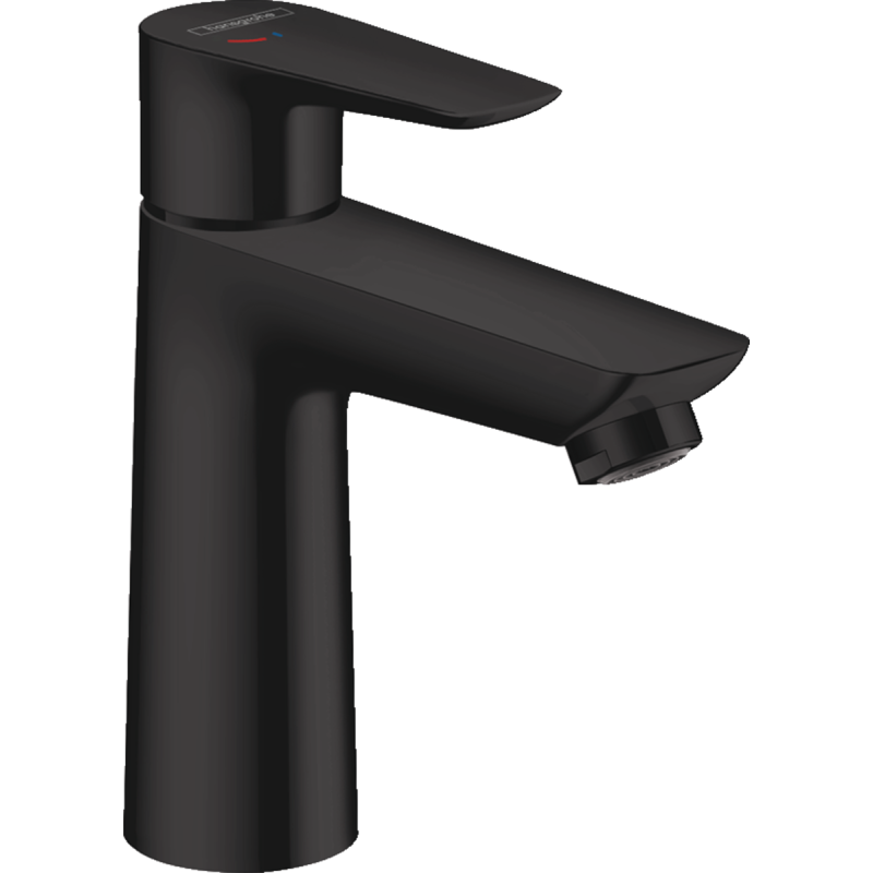 Змішувач hansgrohe Talis E для раковини 110 CoolStart із зливним гарнітуром, чорний матовий 71713670