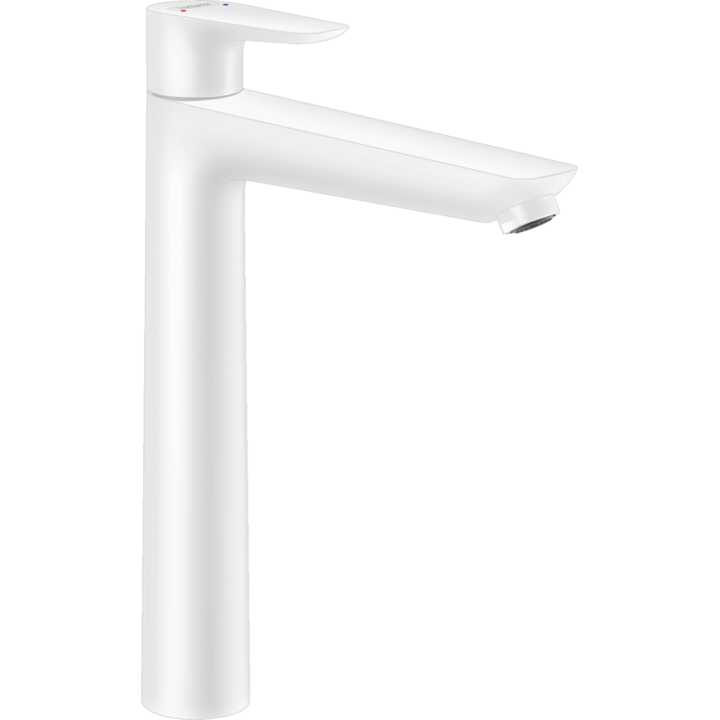Змішувач hansgrohe Talis E для раковини з високим виливом та зливним гарнітуром, білий матовий 71716700