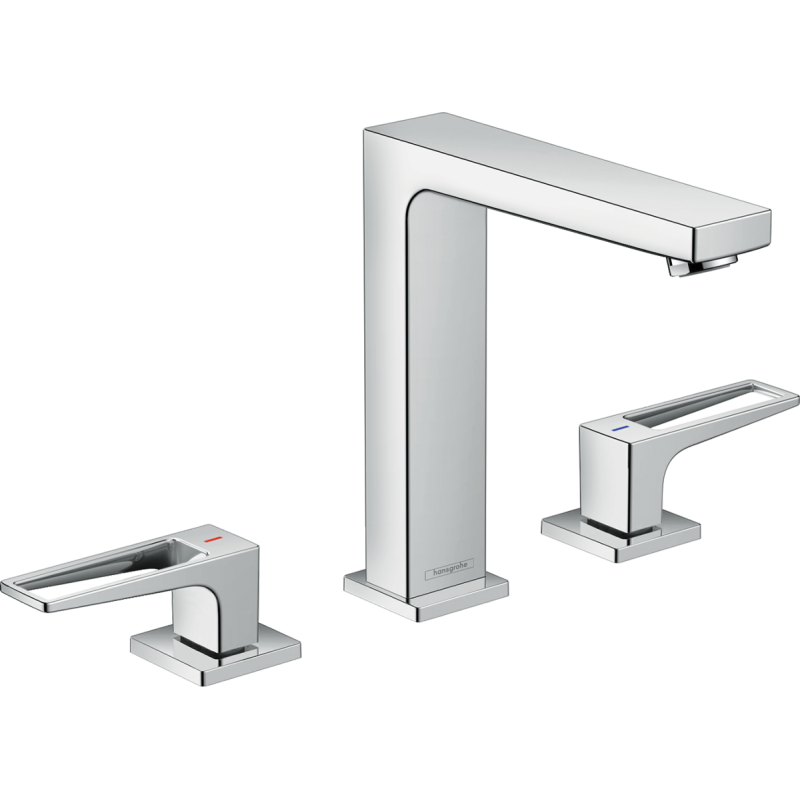 Змішувач hansgrohe Metropol для раковини на 3 отвори, з зливним клапаном 74515000
